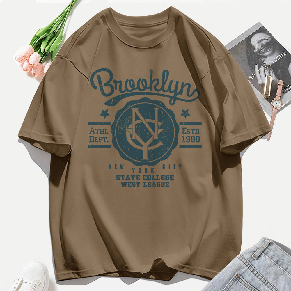 Brooklyn State College Printed Women T Shirt Oversized Casua