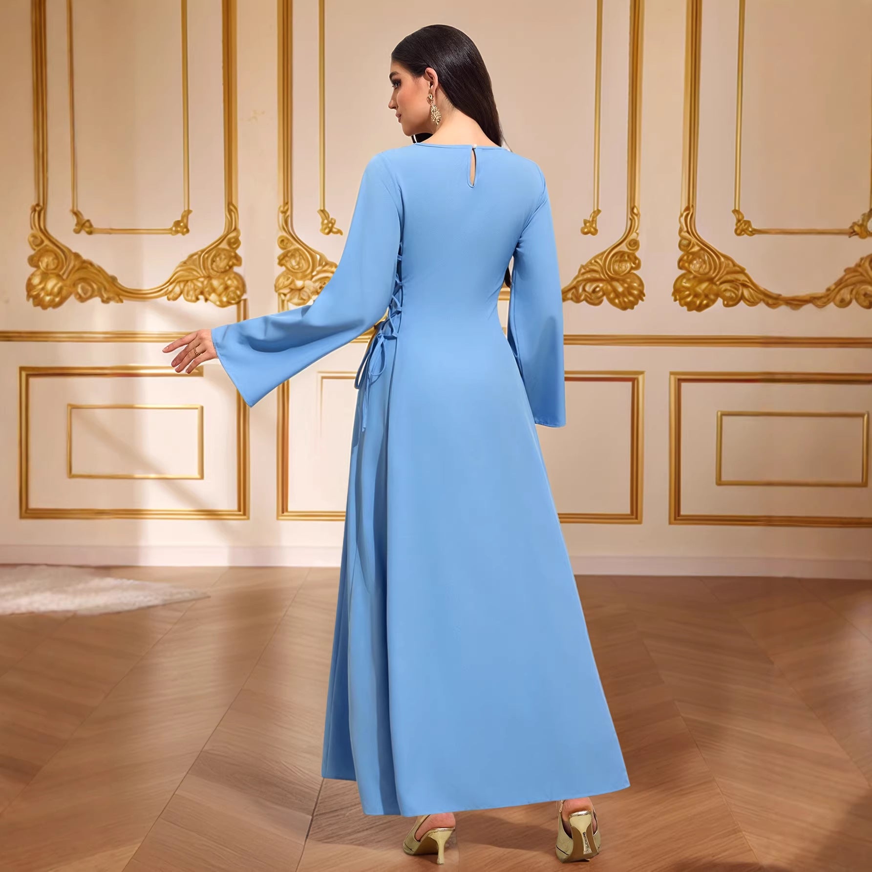Lace-Up Fitted Robe