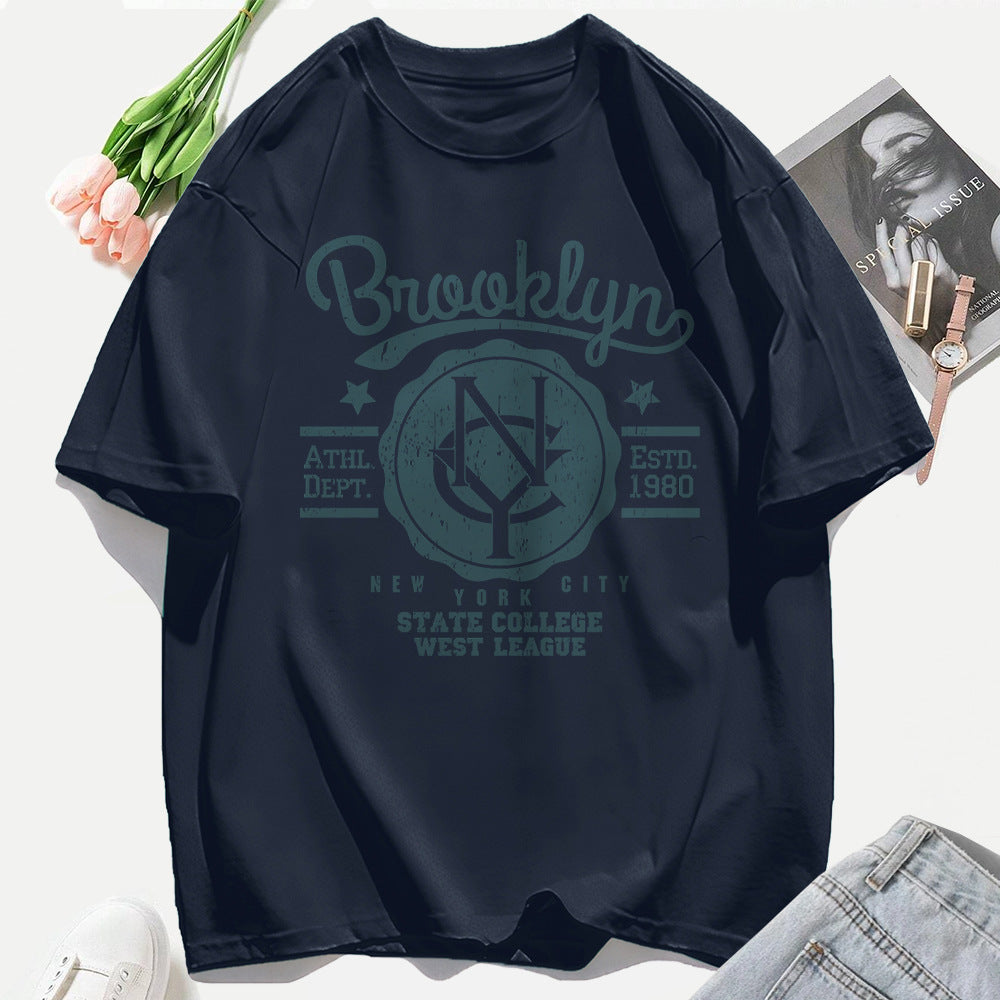 Brooklyn State College Printed Women T Shirt Oversized Casua