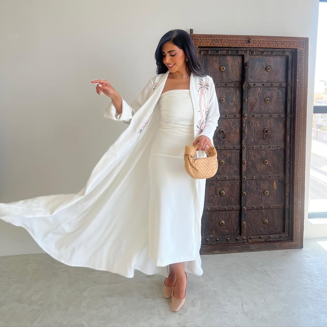 Embroidered Long Cardigan