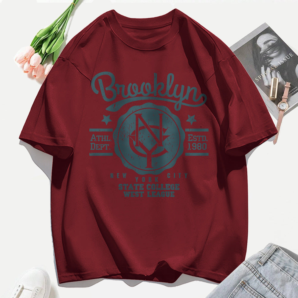 Brooklyn State College Printed Women T Shirt Oversized Casua
