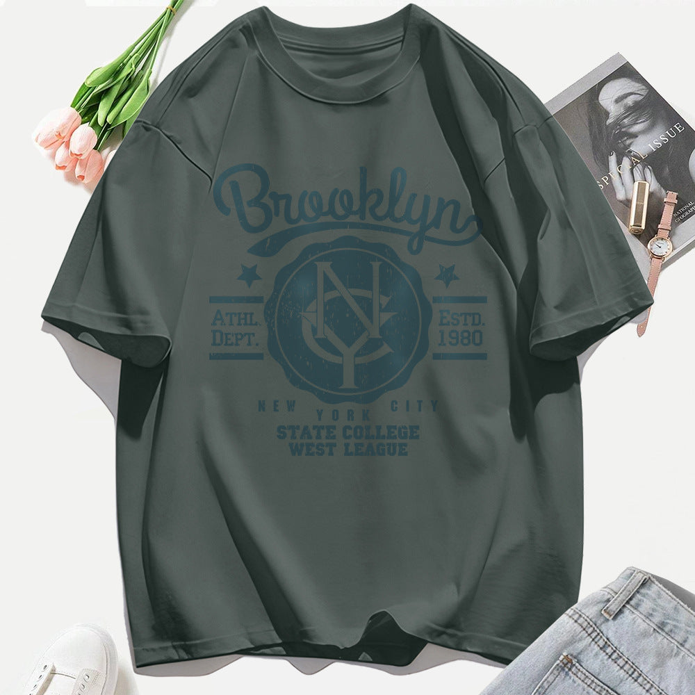 Brooklyn State College Printed Women T Shirt Oversized Casua