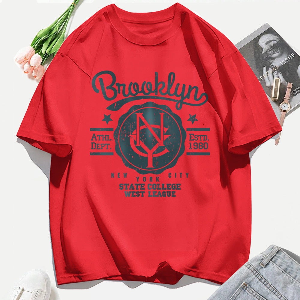Brooklyn State College Printed Women T Shirt Oversized Casua