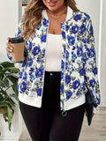 Floral Print Zip Jacket