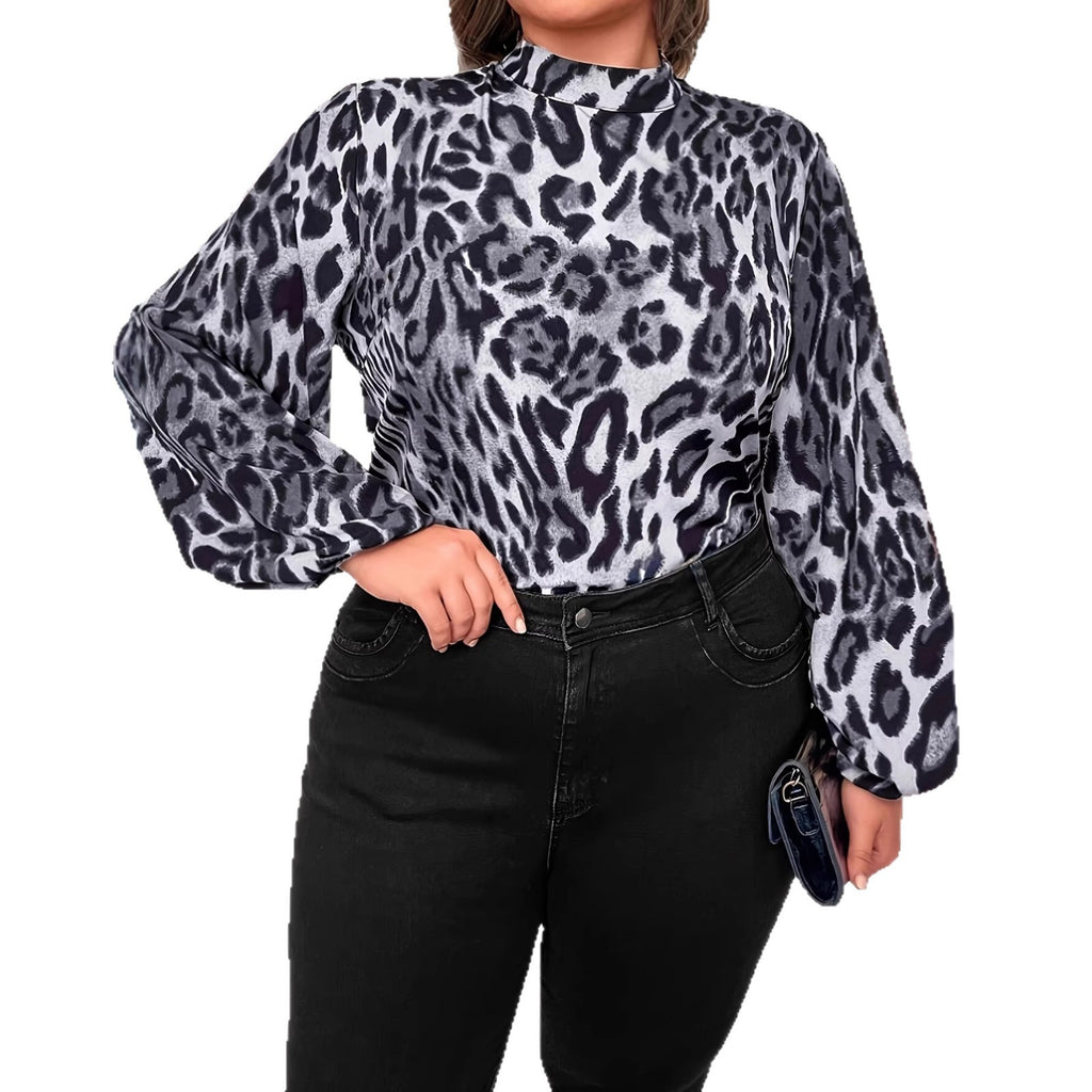 Leopard Print Long Sleeve Top