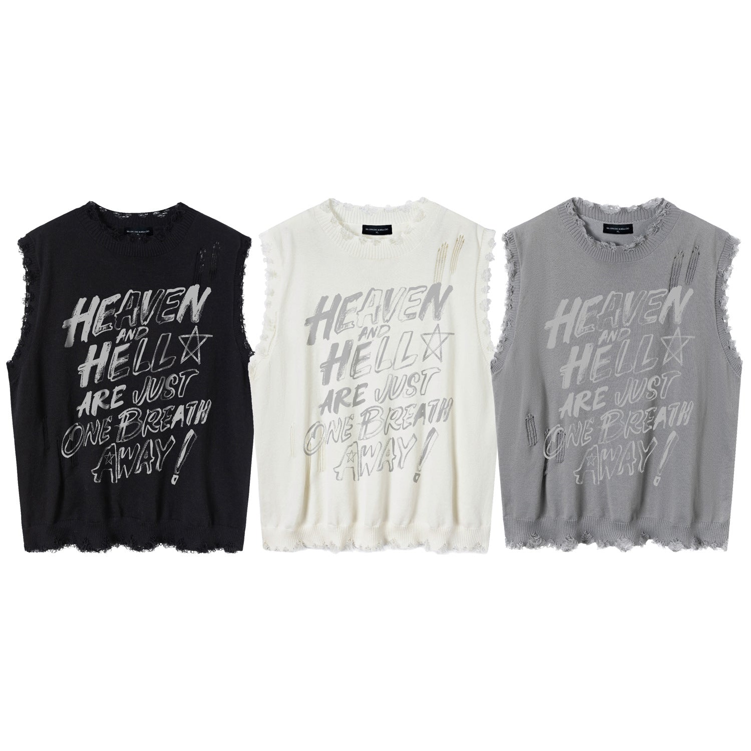 Distressed Frayed Vest