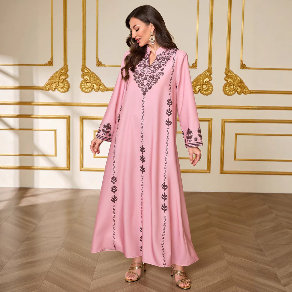 Open V-Neck Maxi Dress