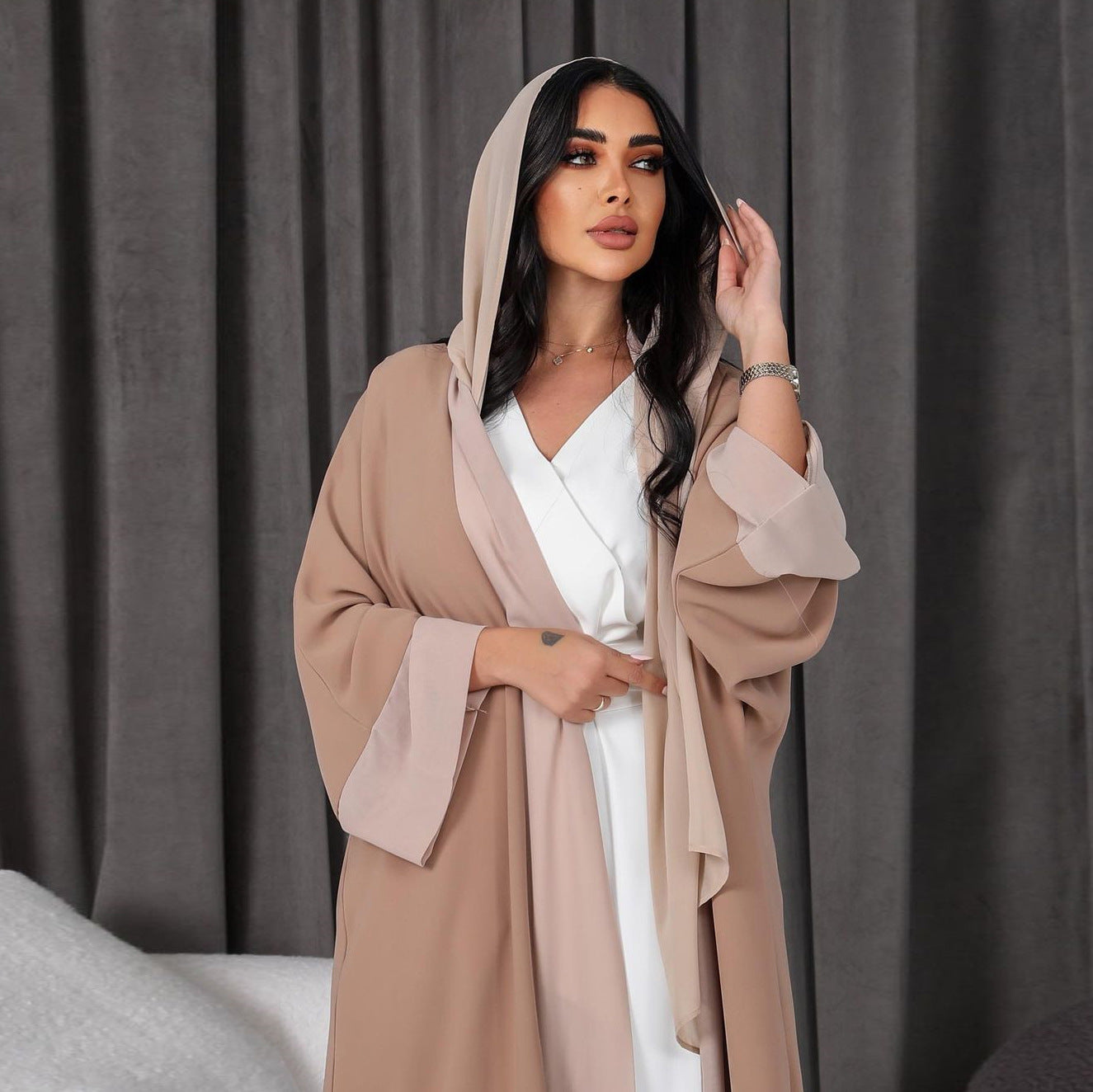 Chiffon Panel Two-Piece Set