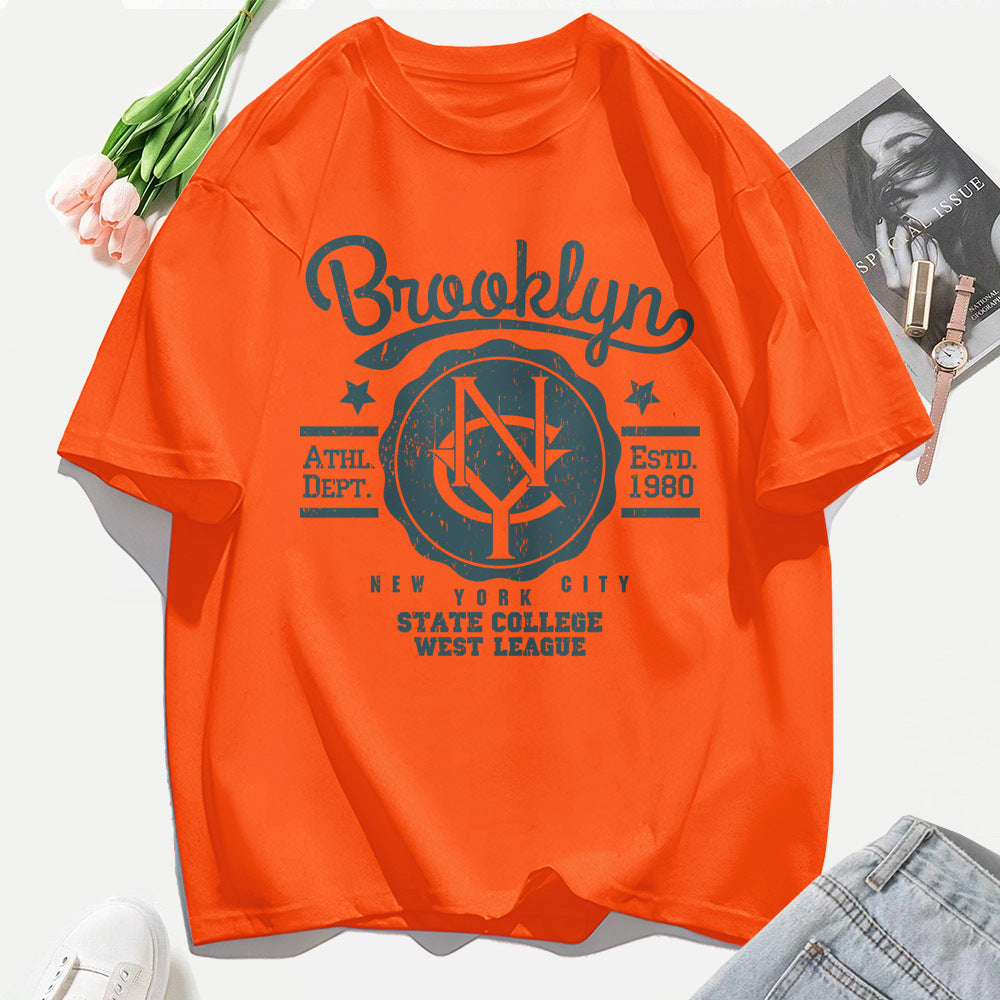 Brooklyn State College Printed Women T Shirt Oversized Casua