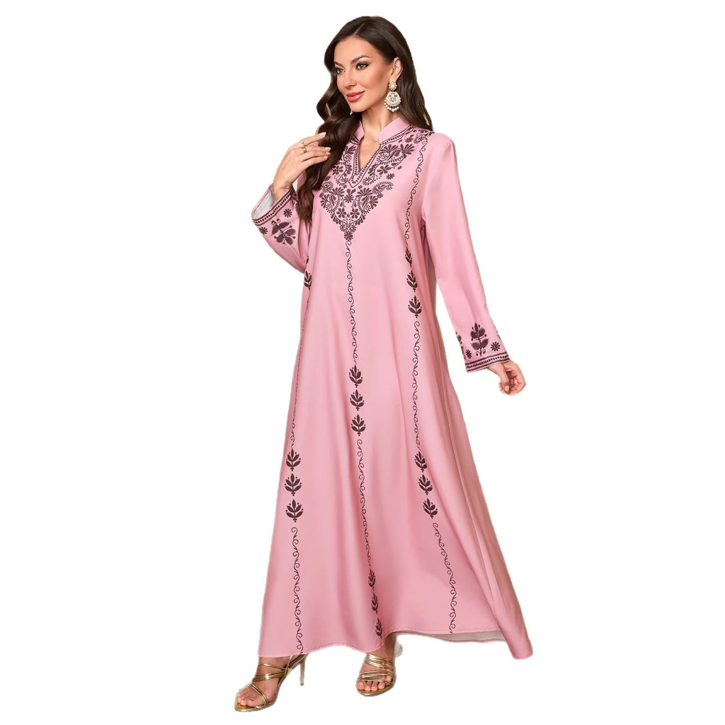 Open V-Neck Maxi Dress