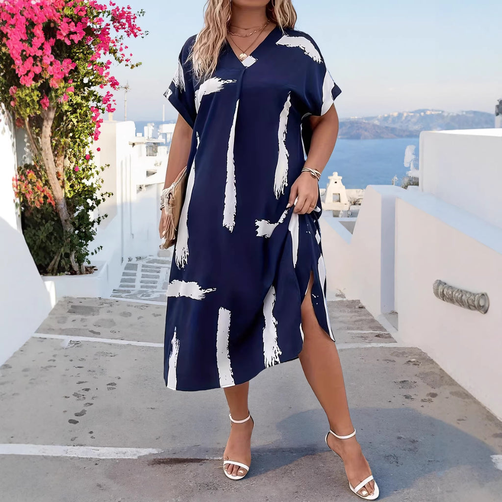 Oversized Print Sleeveless Dress