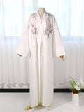 Embroidered Long Cardigan
