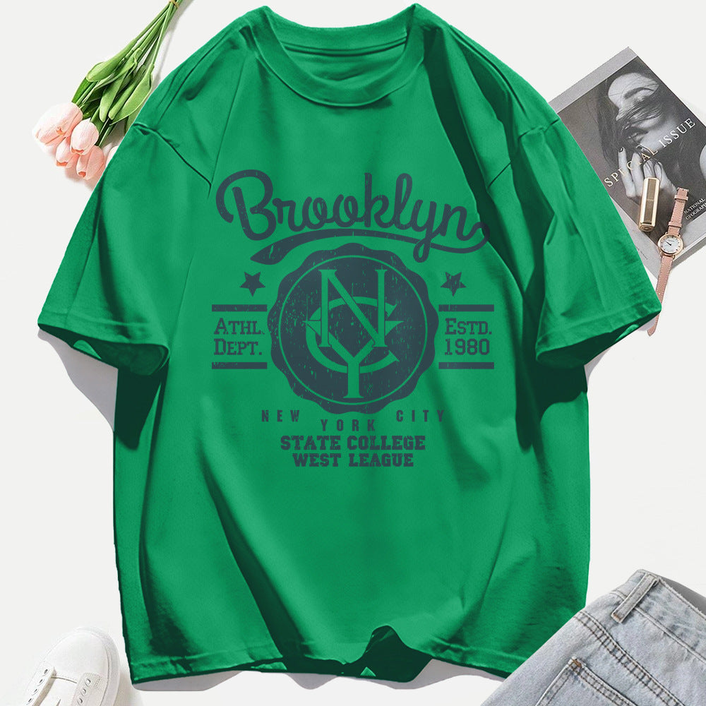 Brooklyn State College Printed Women T Shirt Oversized Casua