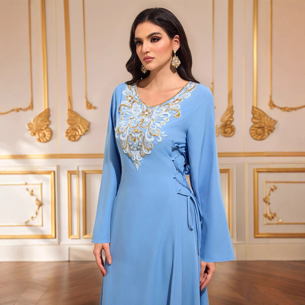 Lace-Up Fitted Robe