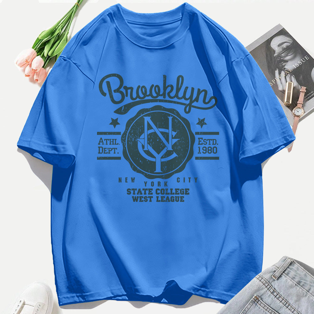 Brooklyn State College Printed Women T Shirt Oversized Casua