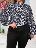 Leopard Print Long Sleeve Top
