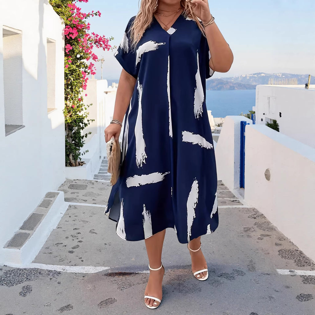 Oversized Print Sleeveless Dress