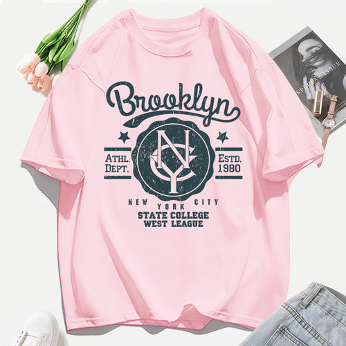 Brooklyn State College Printed Women T Shirt Oversized Casua