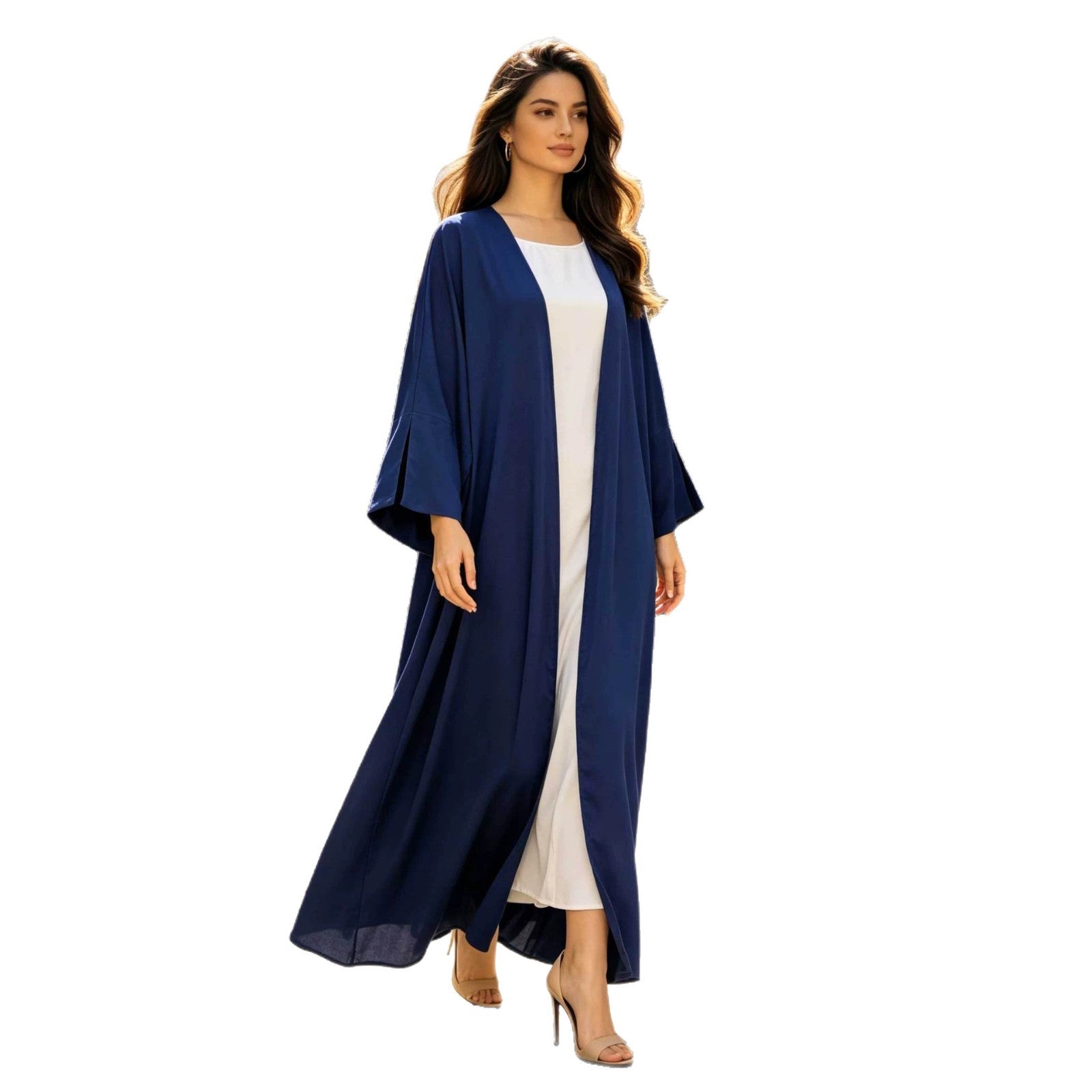 Satin Batwing Maxi Dress