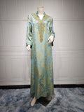 Embroidered Kaftan Maxi Dress