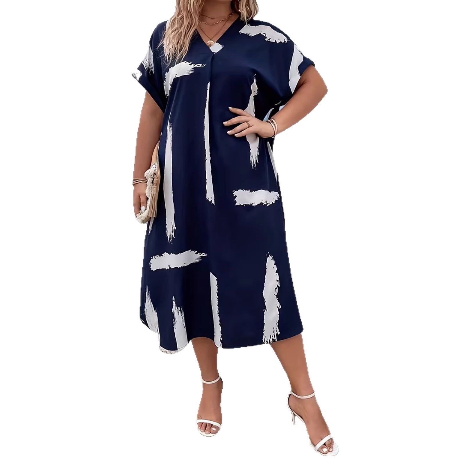Oversized Print Sleeveless Dress