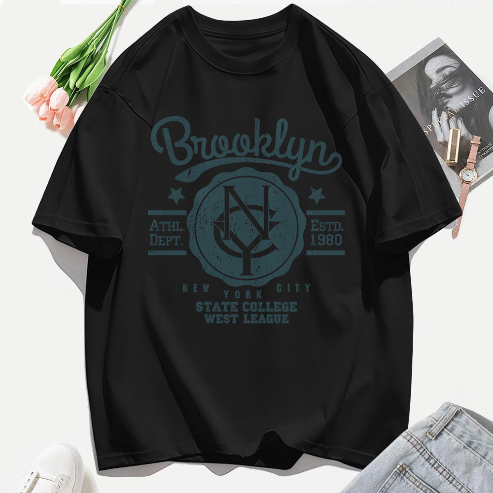 Brooklyn State College Printed Women T Shirt Oversized Casua
