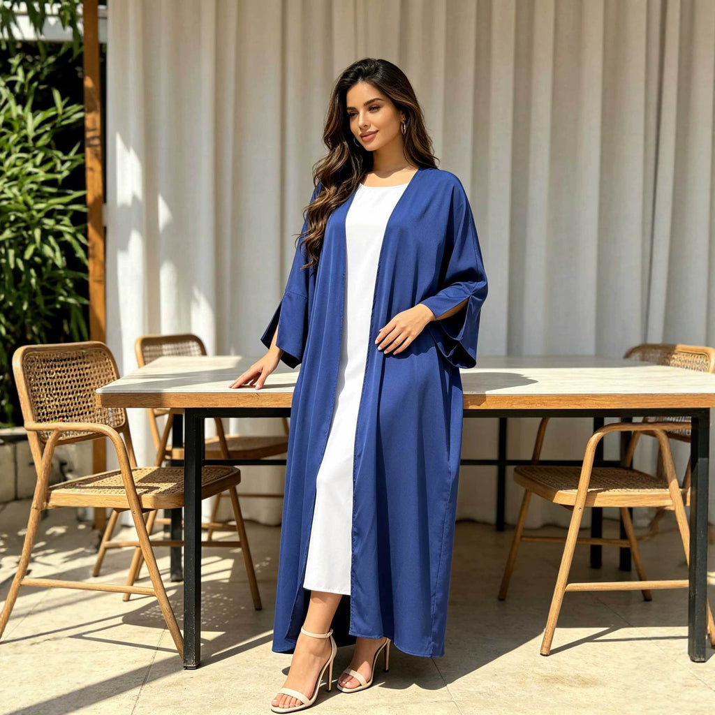 Satin Batwing Maxi Dress