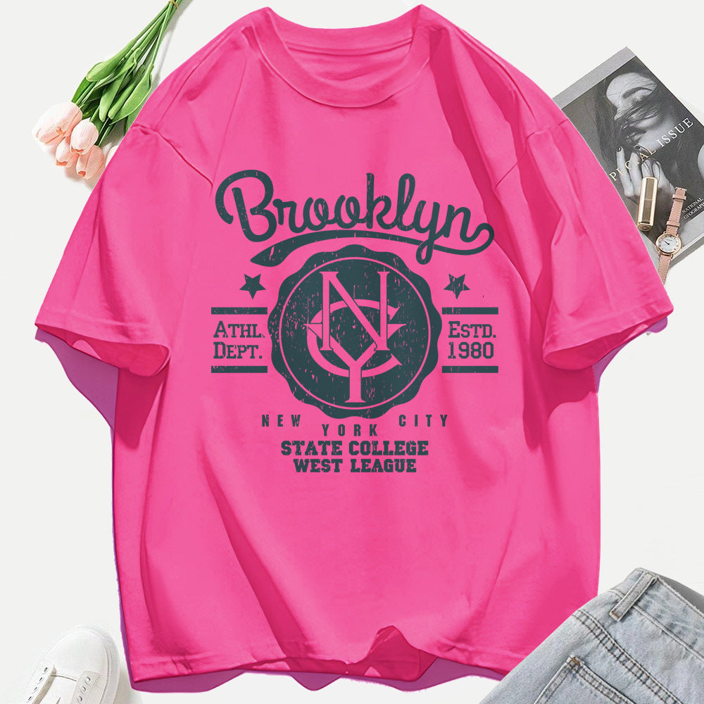 Brooklyn State College Printed Women T Shirt Oversized Casua