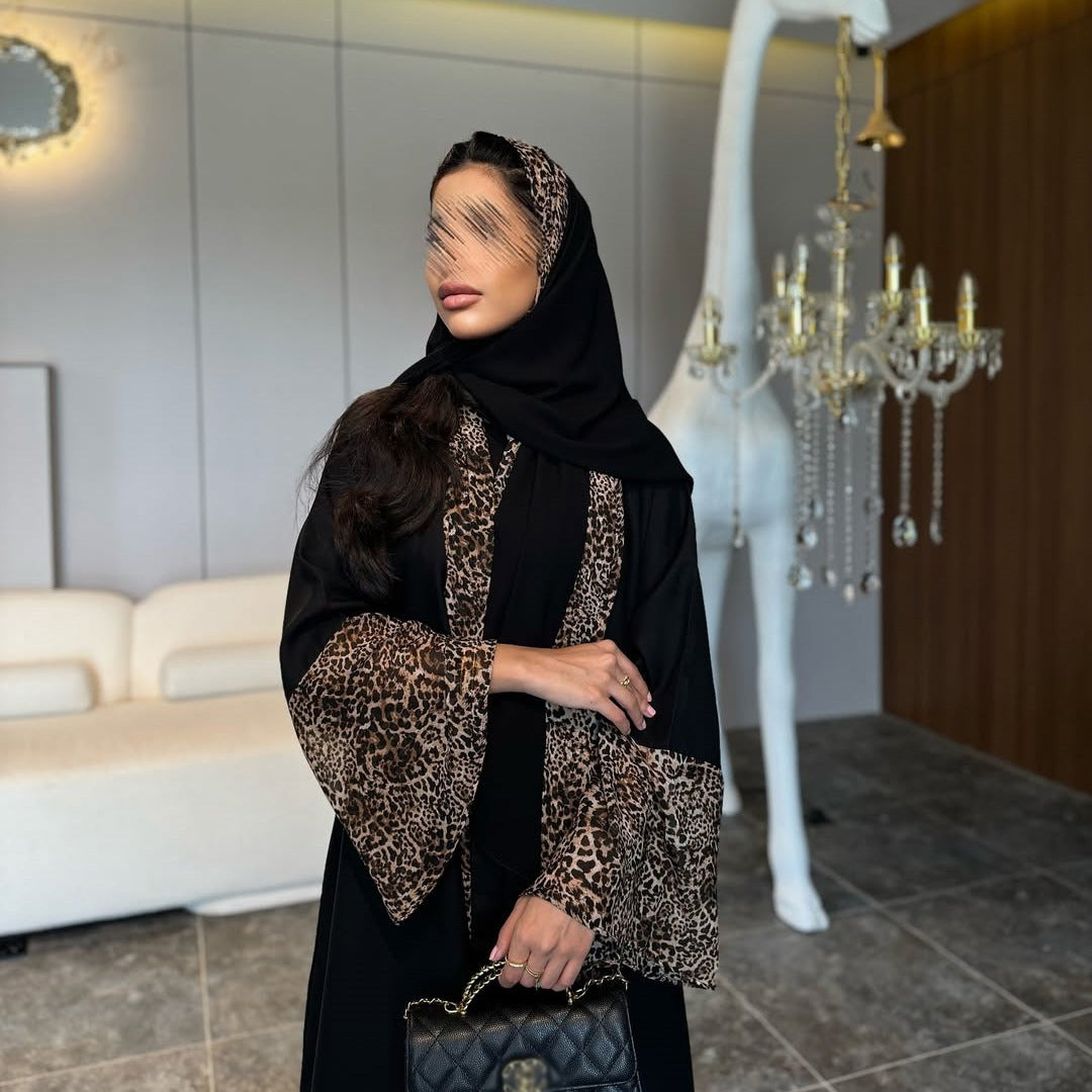 Leopard Print Cardigan Set