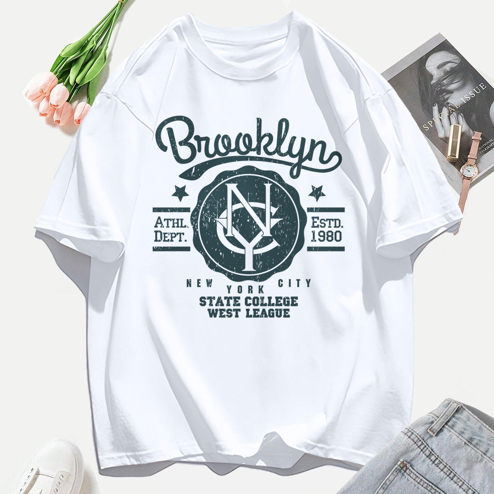 Brooklyn State College Printed Women T Shirt Oversized Casua