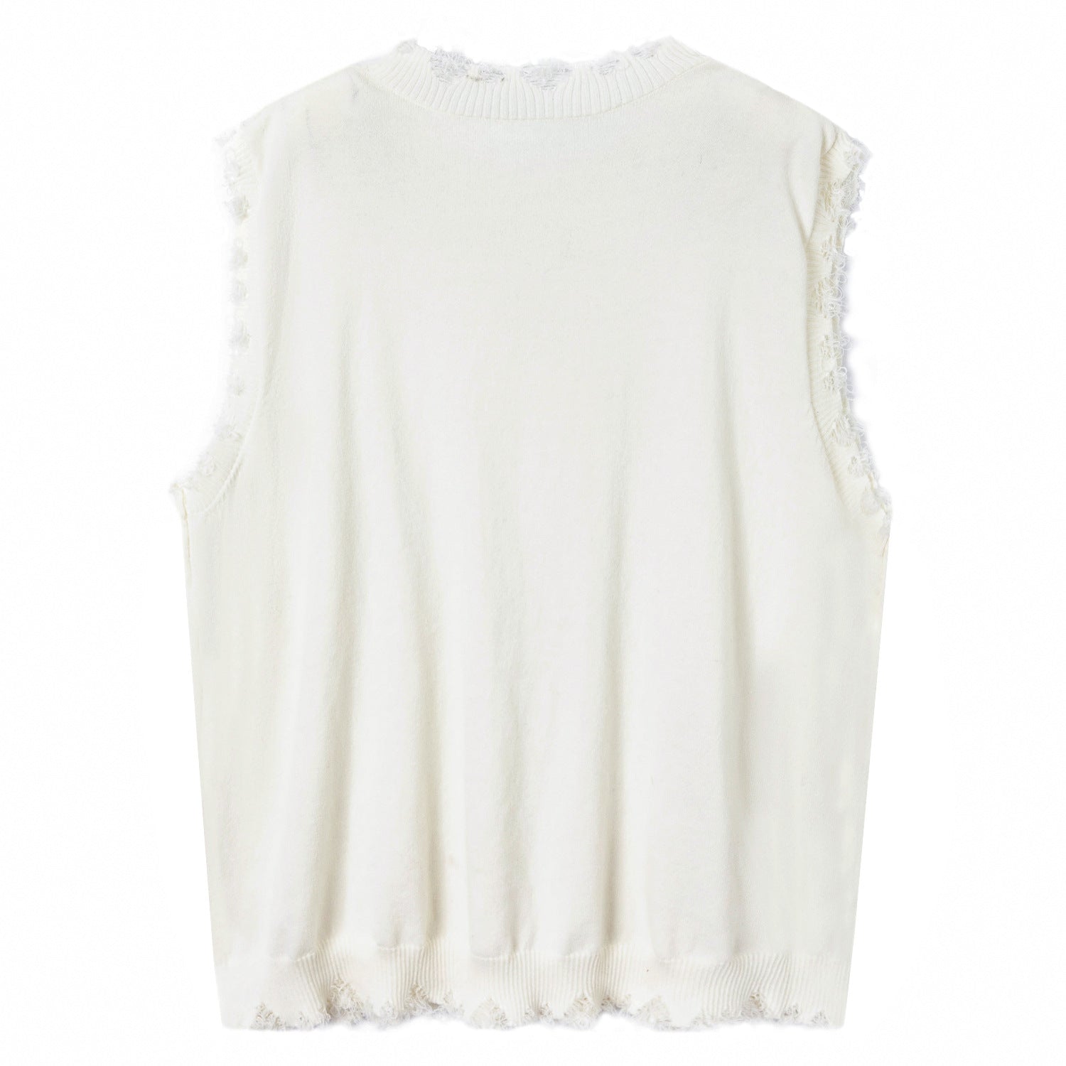 Distressed Frayed Vest